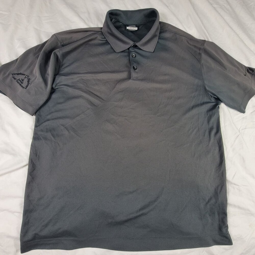 Nike Golf Polo XL Gray Short Sleeve Kingdom Partners Annual Golf Tournament